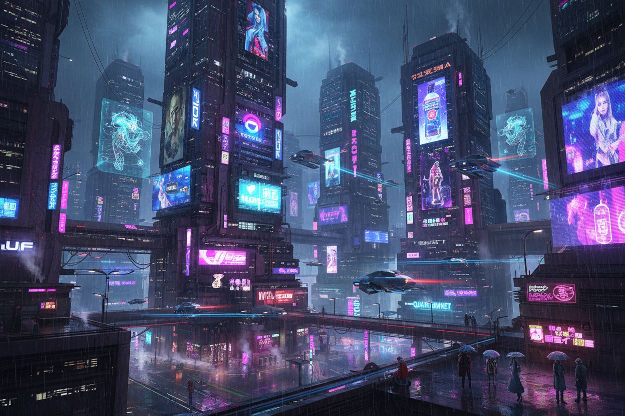 Cyberpunk cityscape